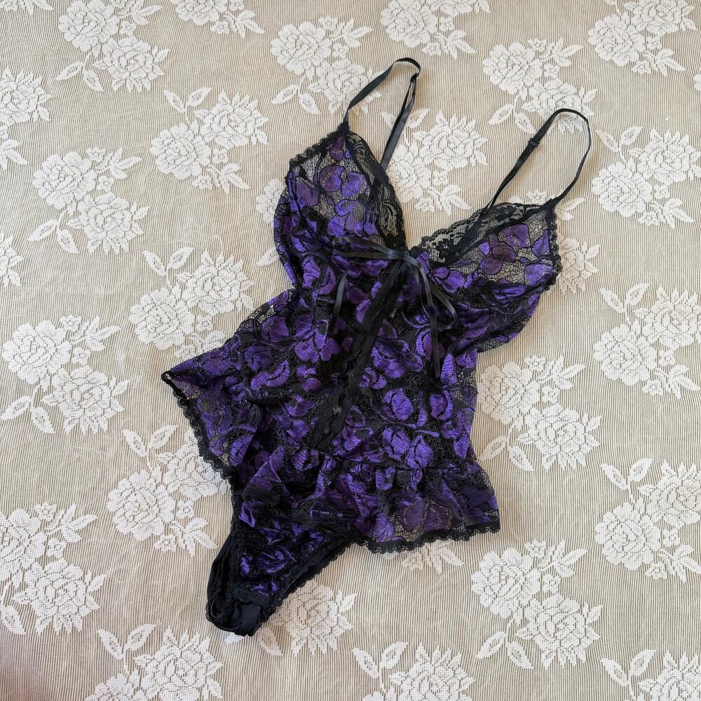 Vintage Andrea Kristoff for Escante Lace Teddy β Size M